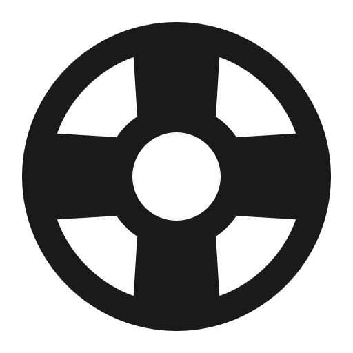 Help buoy sharp icon, sharp-cornered style, from IonIcons