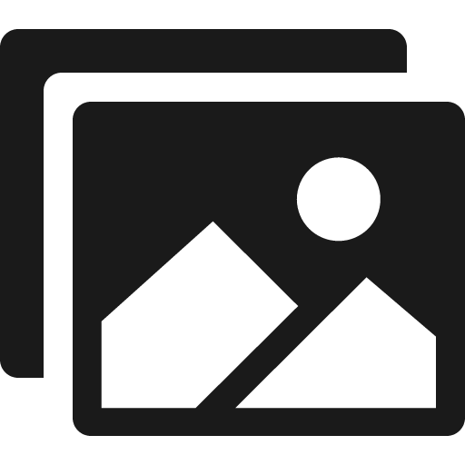 Images sharp icon, sharp-cornered style, from IonIcons