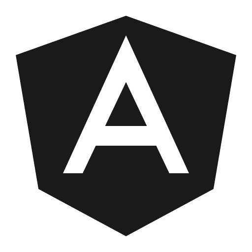 Logo angular icon, solid style, from IonIcons