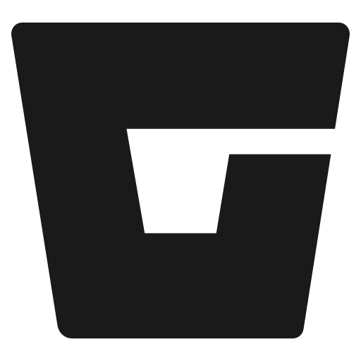Logo bitbucket icon, solid style, from IonIcons