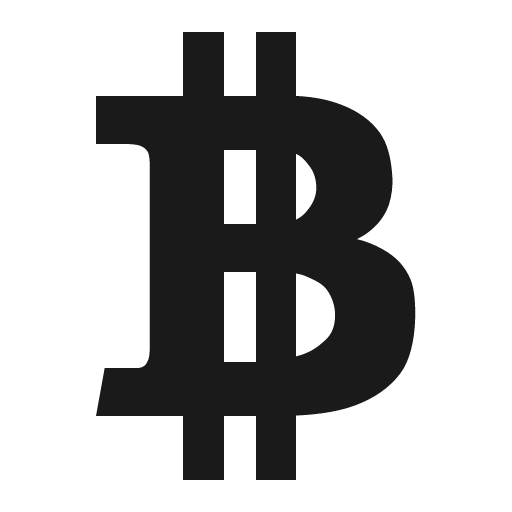 Logo bitcoin icon, solid style, from IonIcons