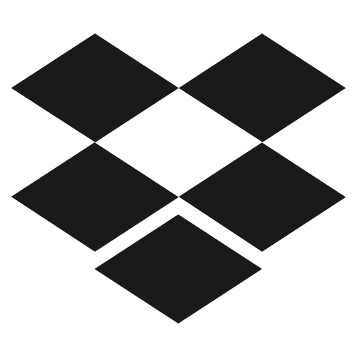 Logo dropbox icon, solid style, from IonIcons