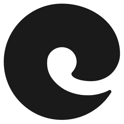 Logo edge icon, solid style, from IonIcons