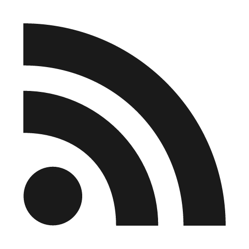 Logo rss icon, solid style, from IonIcons