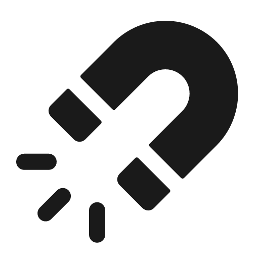 Magnet icon, line style, from IonIcons