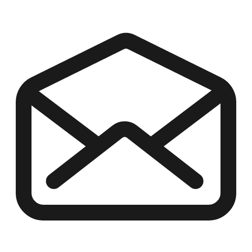 Mail open outline icon, outline style, from IonIcons