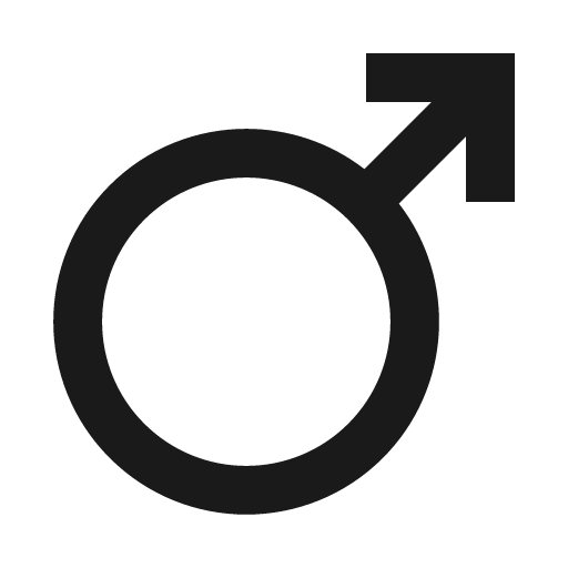 Male sharp icon, sharp-cornered style, from IonIcons