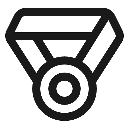 Medal outline icon, outline style, from IonIcons