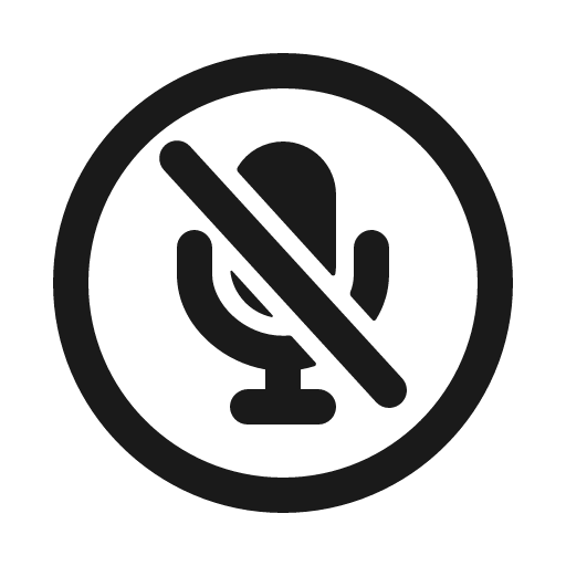 Mic off circle outline icon, outline style, from IonIcons