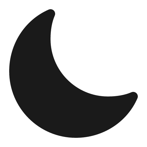 Moon icon, solid style, from IonIcons