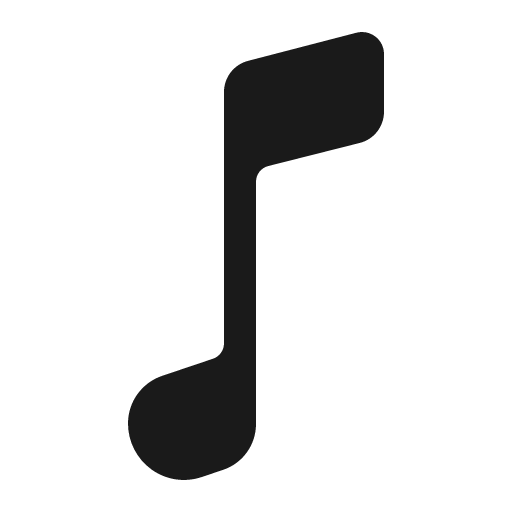 Musical note icon, solid style, from IonIcons