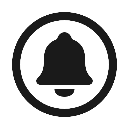 Notifications circle outline icon, outline style, from IonIcons
