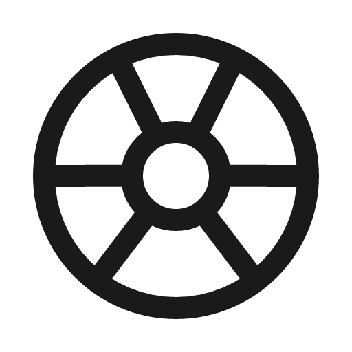 Nuclear outline icon, outline style, from IonIcons