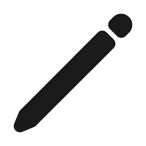 Pencil icon, line style, from IonIcons
