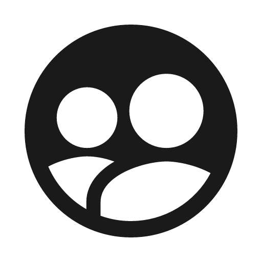 People circle sharp icon, sharp-cornered style, from IonIcons