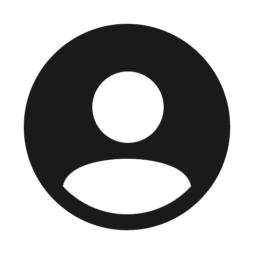 Person circle sharp icon, sharp-cornered style, from IonIcons