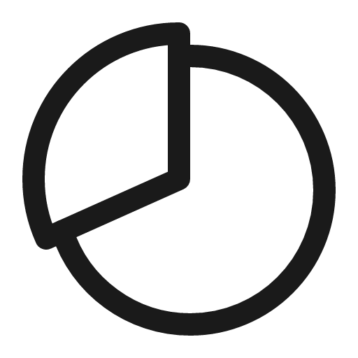 Pie chart outline icon, outline style, from IonIcons