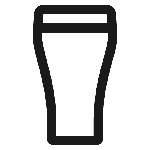 Pint outline icon, outline style, from IonIcons