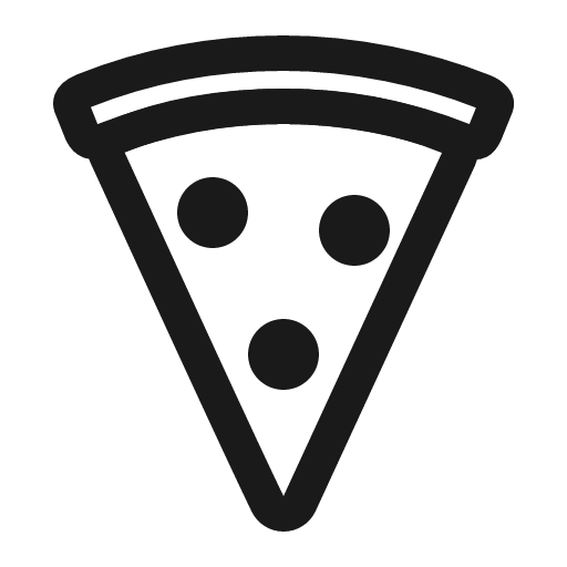 Pizza outline icon, outline style, from IonIcons