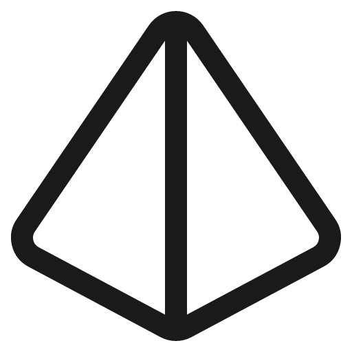 Prism outline icon, outline style, from IonIcons