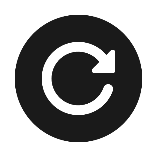 Reload circle icon, solid style, from IonIcons