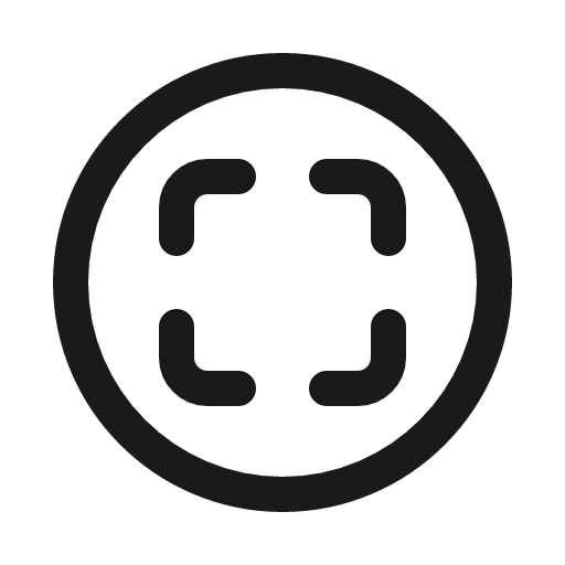 Scan circle outline icon, outline style, from IonIcons