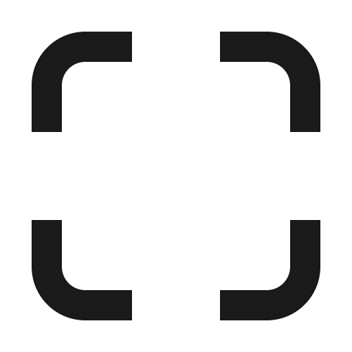 Scan sharp icon, sharp-cornered style, from IonIcons