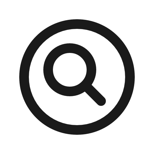 Search circle outline icon, outline style, from IonIcons
