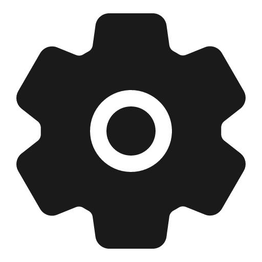 Settings icon, solid style, from IonIcons