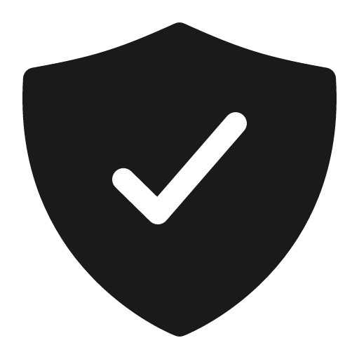 Shield checkmark icon, solid style, from IonIcons