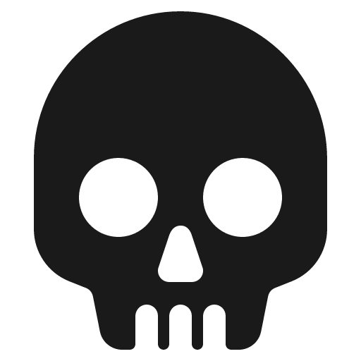 Skull icon, solid style, from IonIcons