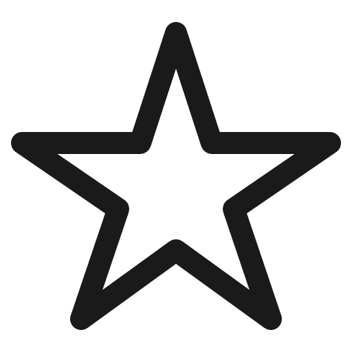 Star outline icon, outline style, from IonIcons