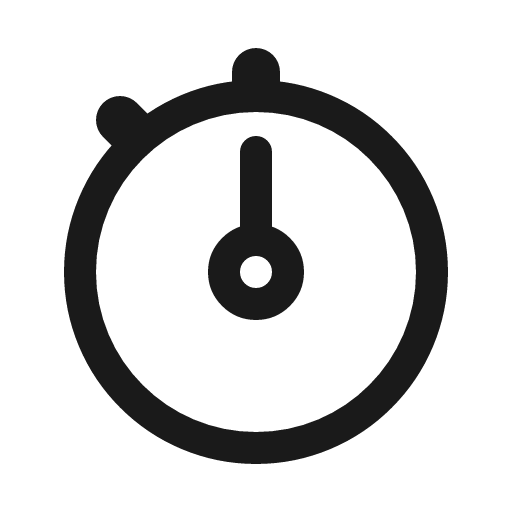Stopwatch outline icon, outline style, from IonIcons