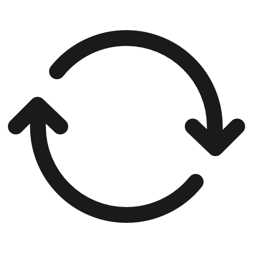 Sync outline icon, outline style, from IonIcons