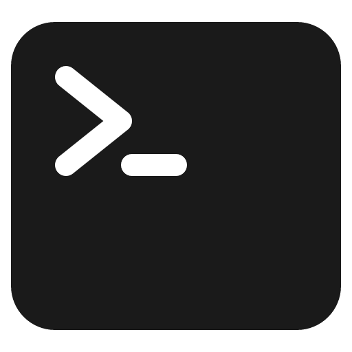 Terminal icon, solid style, from IonIcons