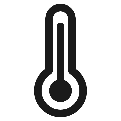 Thermometer outline icon, outline style, from IonIcons