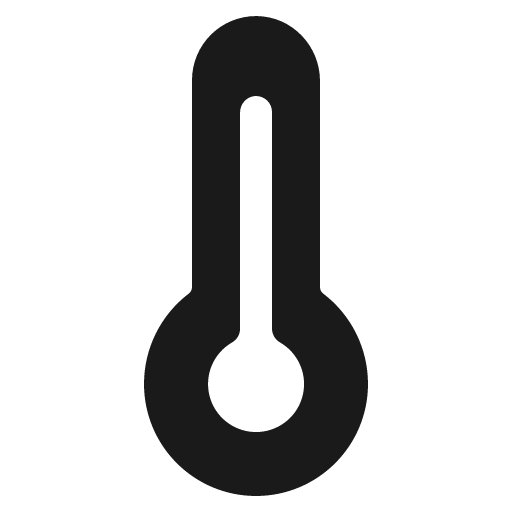 Thermometer icon, solid style, from IonIcons