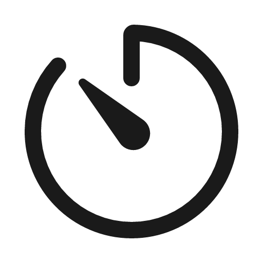 Timer outline icon, outline style, from IonIcons