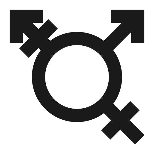 Transgender sharp icon, sharp-cornered style, from IonIcons