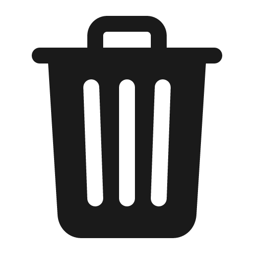 Trash icon, solid style, from IonIcons