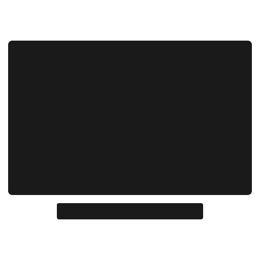 Tv sharp icon, sharp-cornered style, from IonIcons