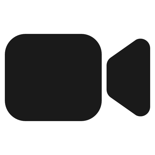 Videocam icon, solid style, from IonIcons