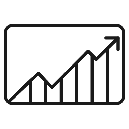 Chart icon, solid style, from Innowatio Font