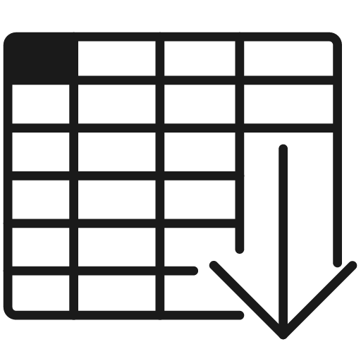 Csv icon, solid style, from Innowatio Font