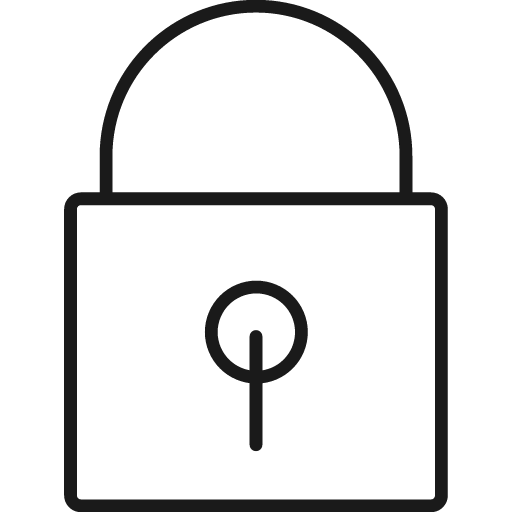 Lock icon, solid style, from Innowatio Font