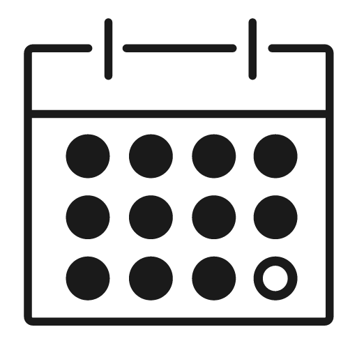 Month icon, solid style, from Innowatio Font