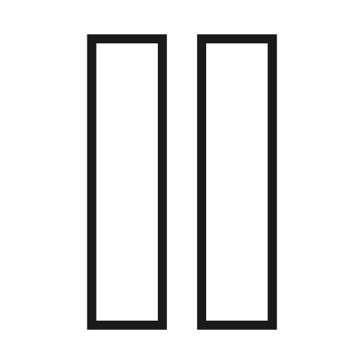 Pause icon, solid style, from Innowatio Font