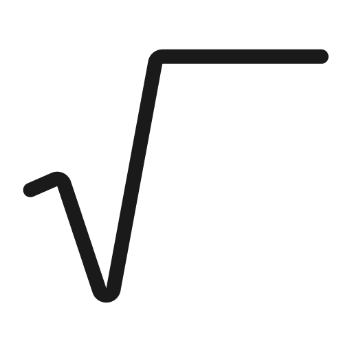 Square root icon, solid style, from Innowatio Font