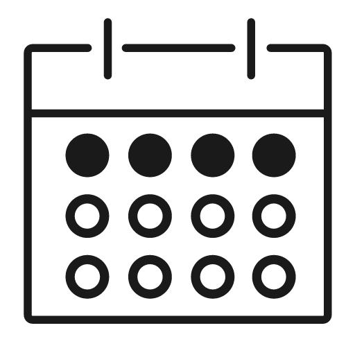 Week icon, solid style, from Innowatio Font