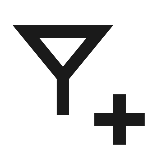 Add filter icon, solid style, from Siemens Industrial Experience Icons